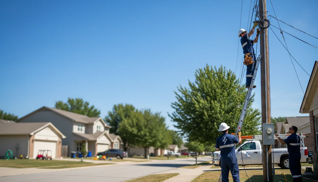 Residential electrician providing installation services in Celina, TX